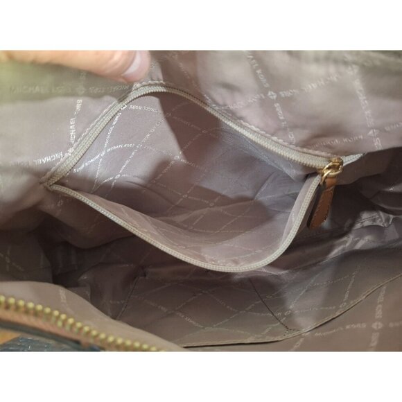 Michael Kors Aria Large Signature Logo Jacquard Shoulder Bag-Excellent Condition - Picture 12 of 12